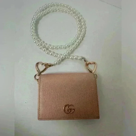 Authentic Gucci compact wallet Pink Beige - Picture 5 of 13